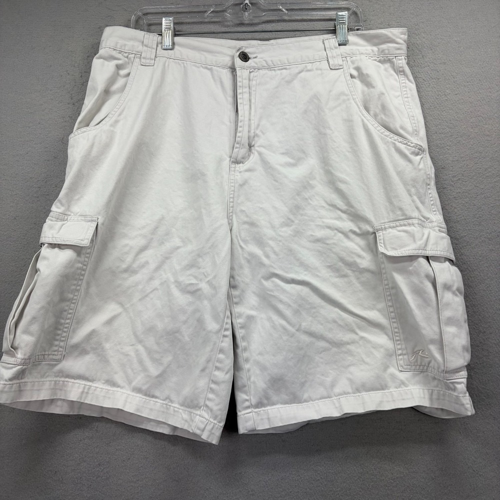 Rusty Cargo Shorts Mens 36 Light Beige Utility Pockets‎ Skater Regular Y2K Retro